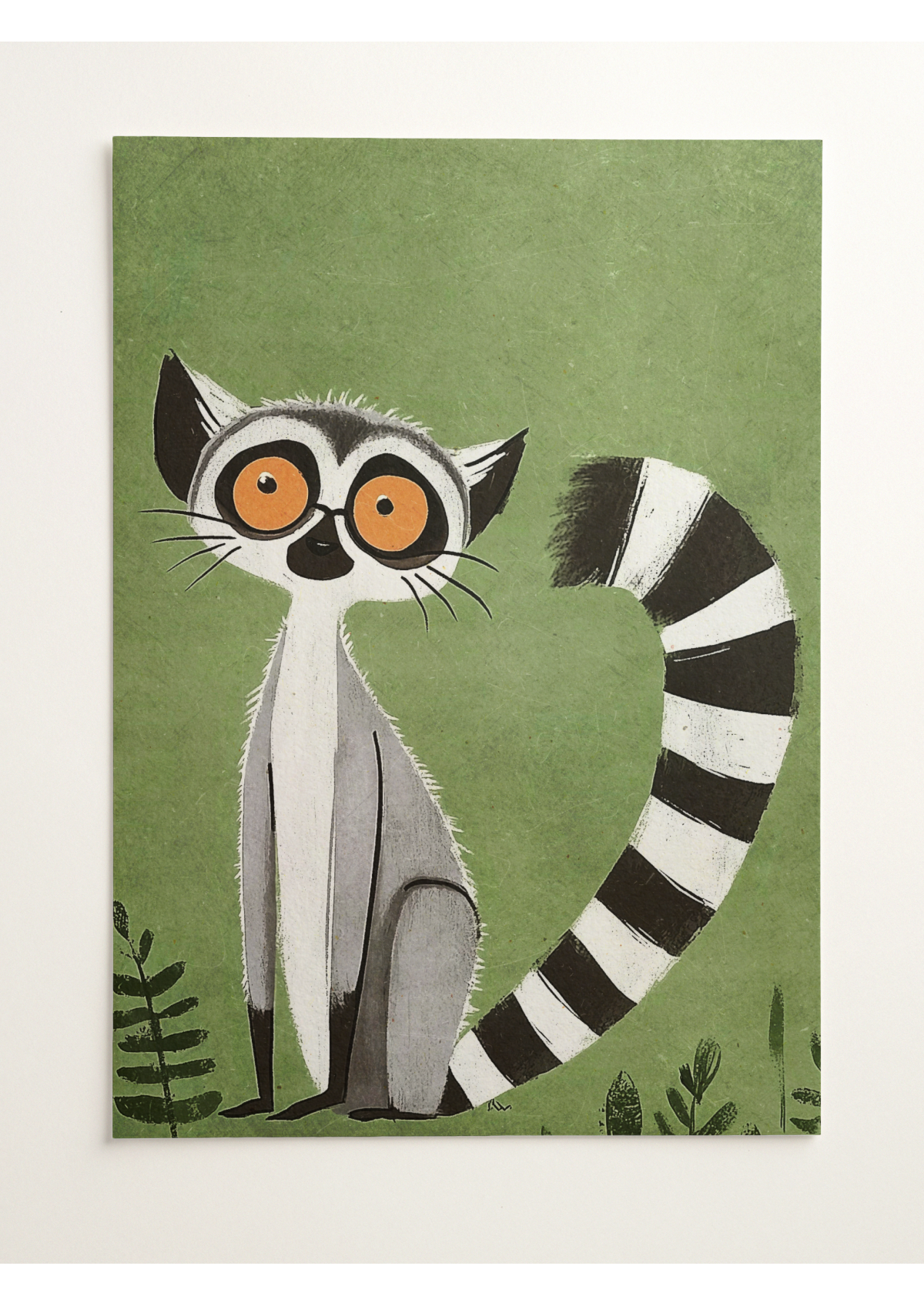 Детски Постер "Любопитното Лемурче"